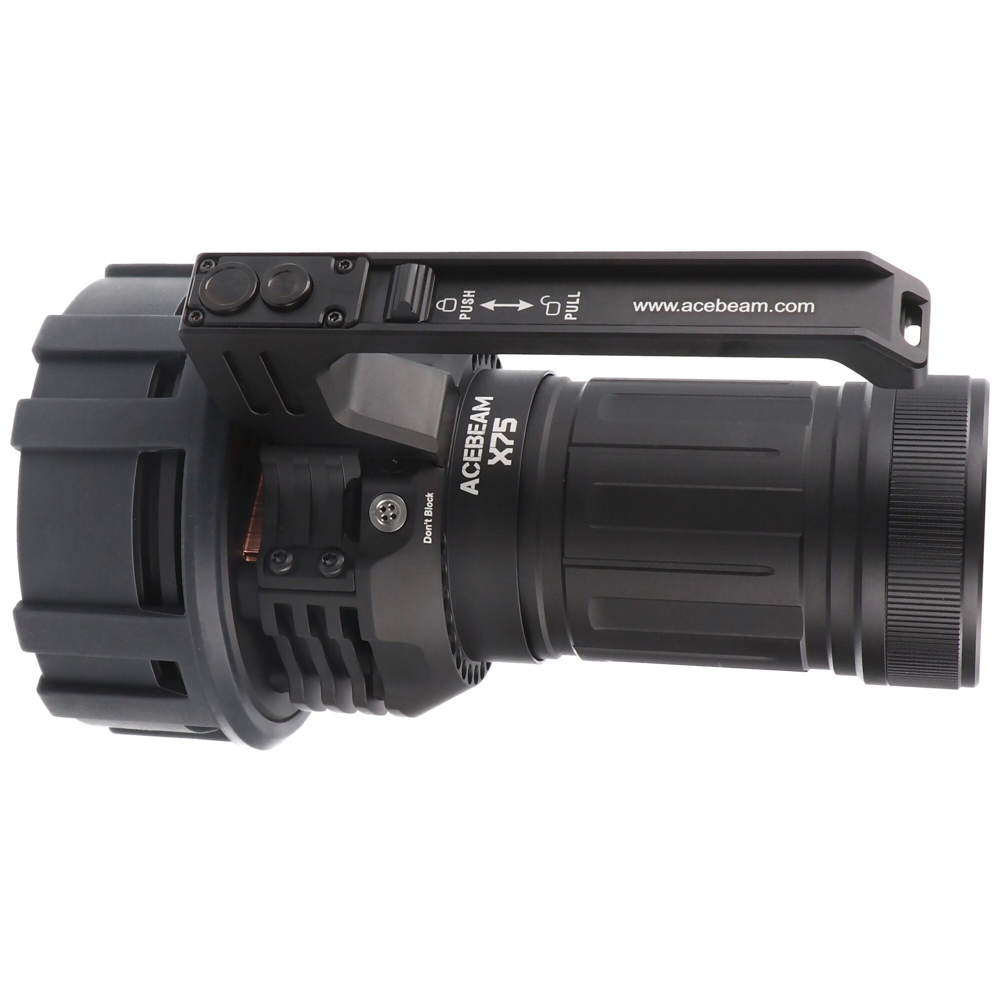 AceBeam X75 CREE XHP 70.3 LED met 67.000 lumen lichtsterkte 1300 meter bundelbereik, inclusief accu,