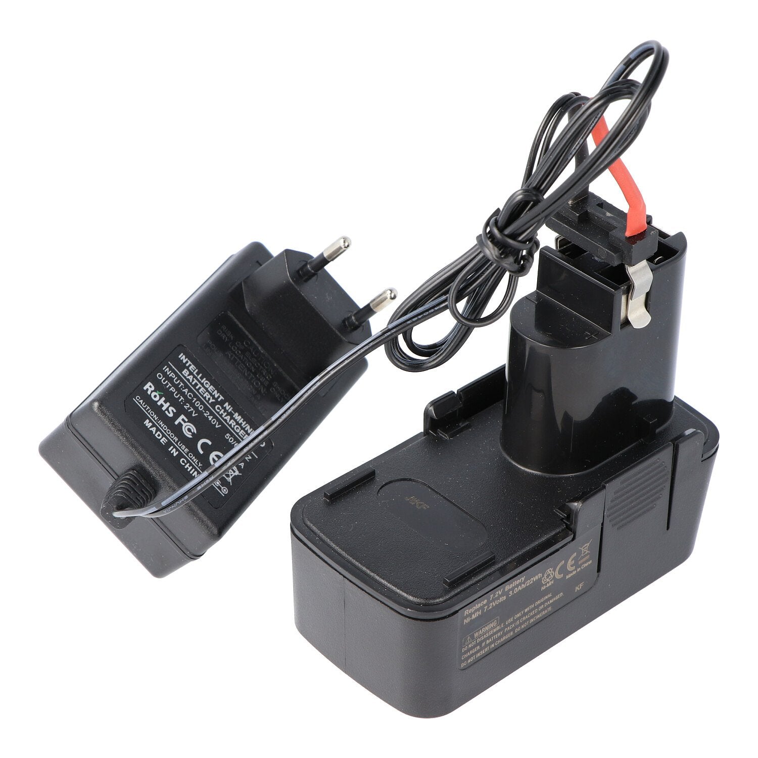 Quick charger suitable for the 7.2V battery Bosch 2607300001, 2607300002, 2607335178, 189.677, BH-72