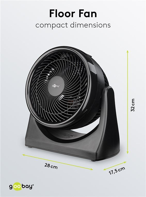 Goobay 9 inch floor fan - air cooler with power cable