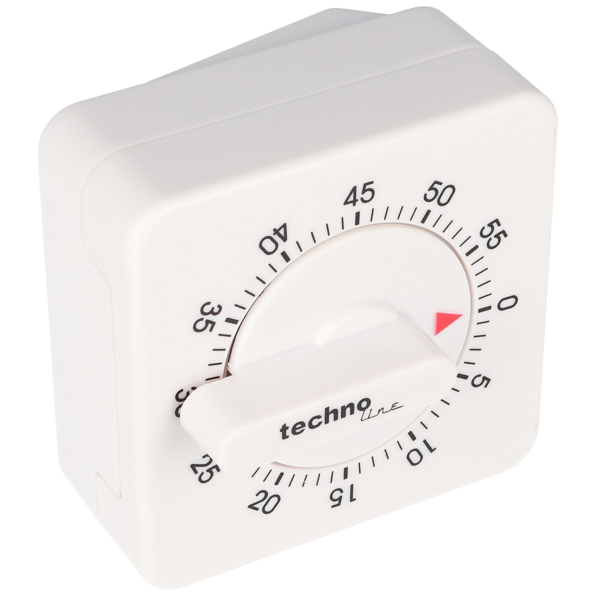 Short-term alarm clock analog white in a classic design