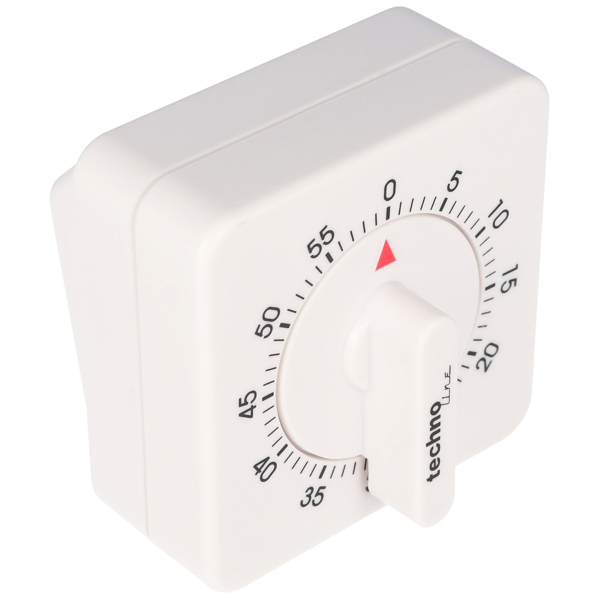 Short-term alarm clock analog white in a classic design