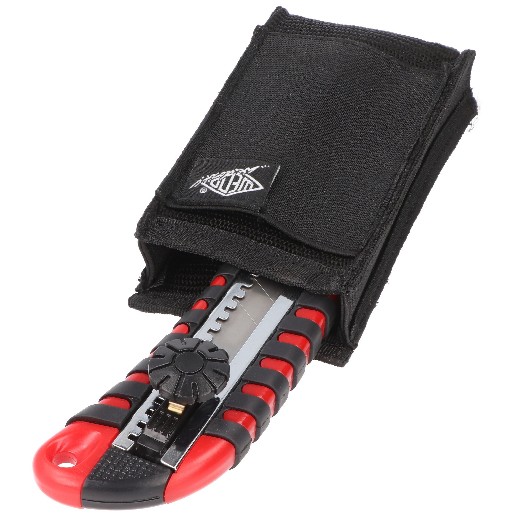 Universal belt pouch for cutters, durable polyester fabric, with clip for easy attachment to belt or