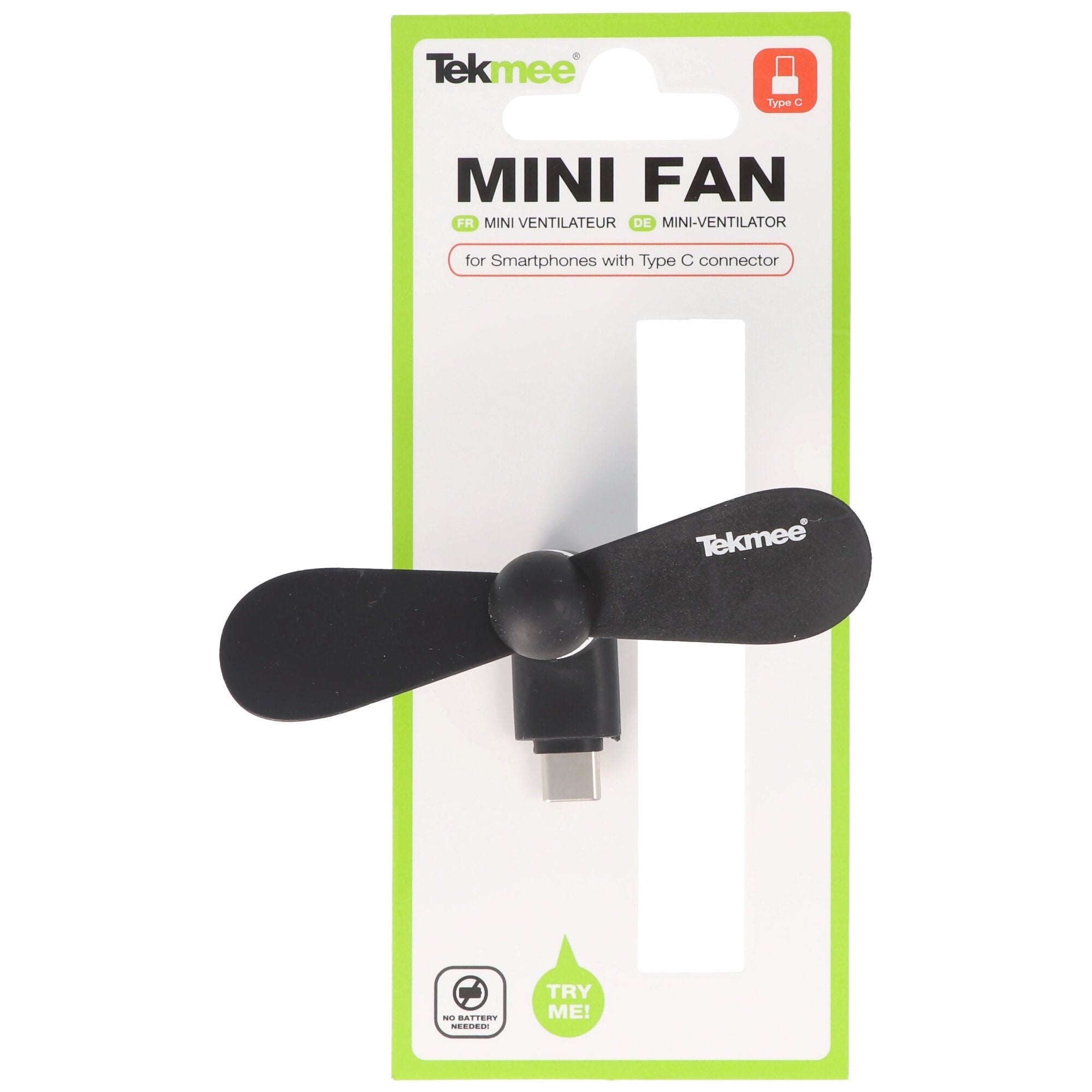 Mini fan for smartphones with USB-C connection, Type-C connection, fan for smartphone, sorted by col