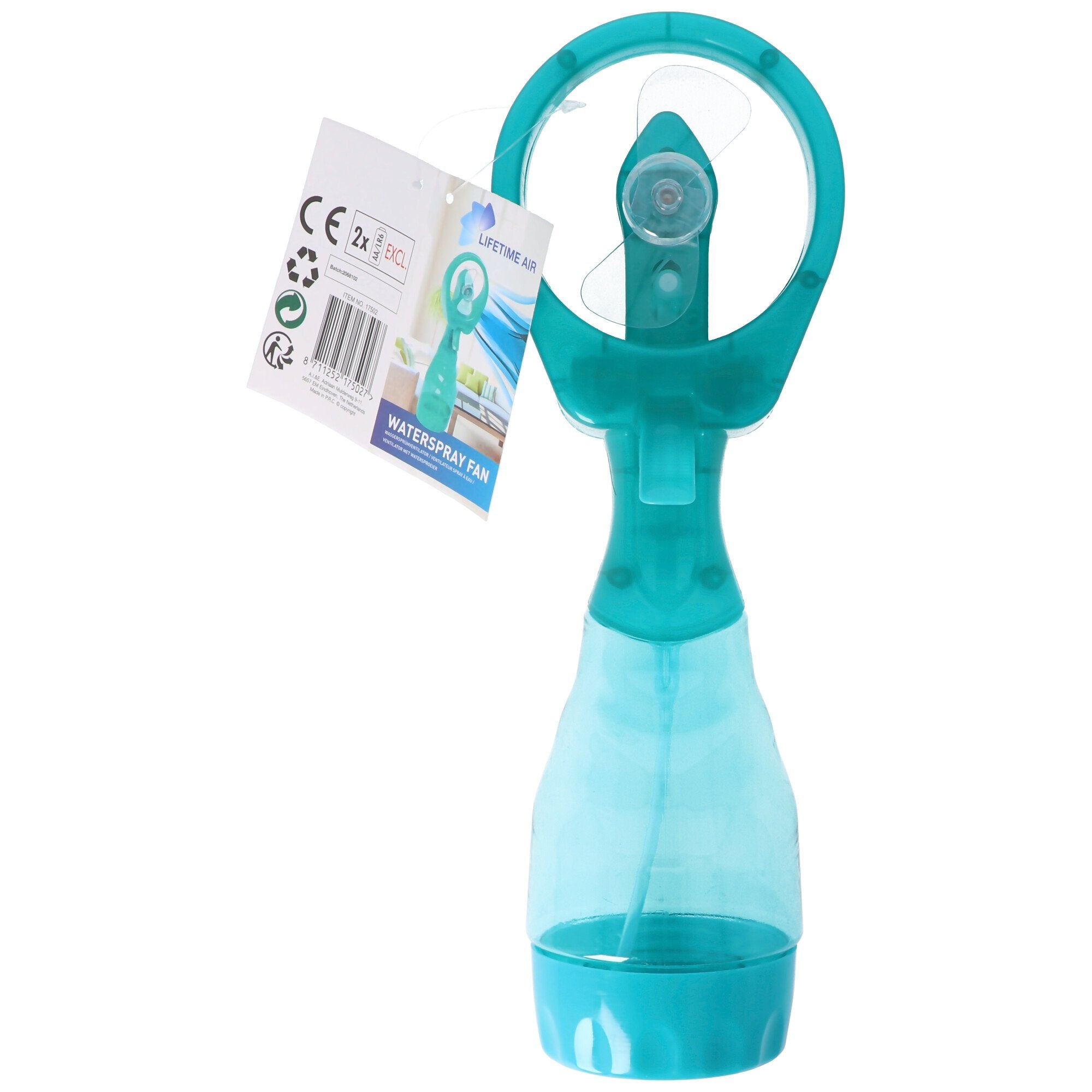 Hand fan with water atomizer, water spray fan, fan with spray bottle, assorted colors