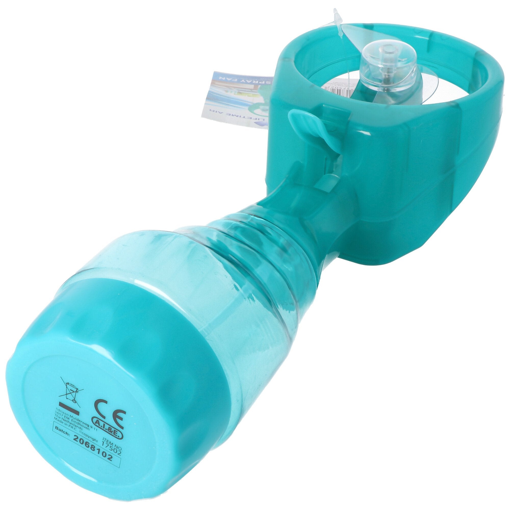 Handventilator met waterverstuiver, watersproeistraalventilator, ventilator met spuitfles, geassorte