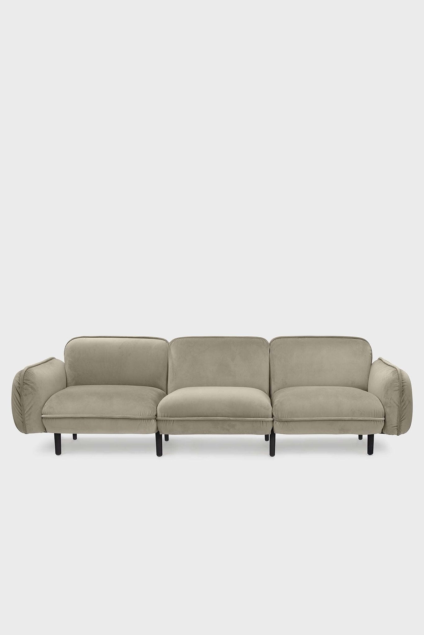 EMKO Bean Sofa 3-Seater / Green / Velour fabric