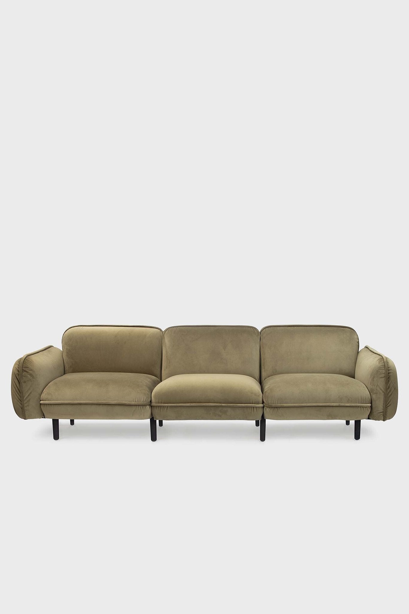 EMKO Bean Sofa 3-Seater / Green / Velour fabric