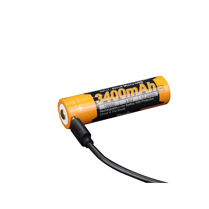 Fenix ARB-L18-3400U 18650 Li-Ion battery protected 3400mAh, with USB charging function, 70x18.6mm