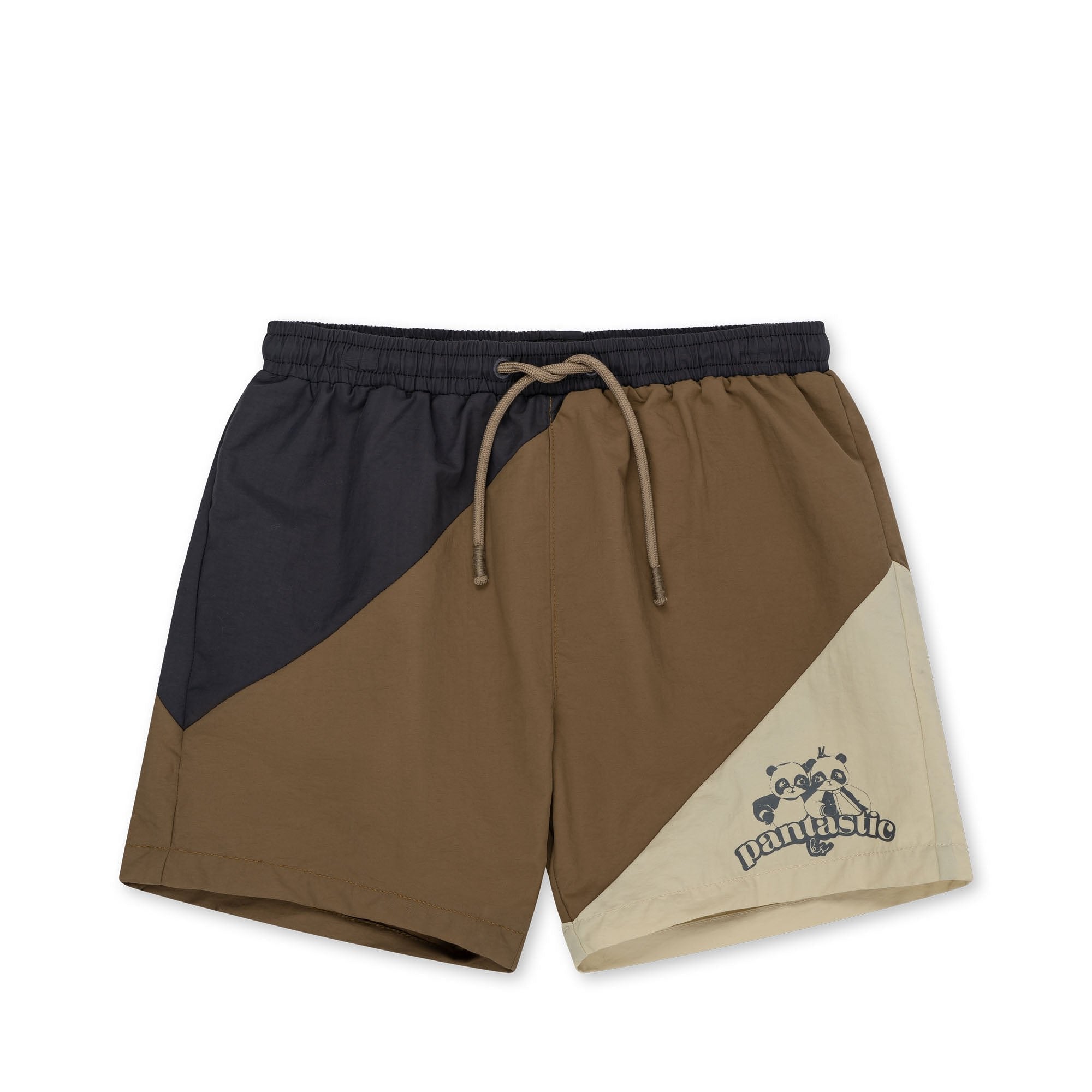 Konges Sløjd Ebbe zwemshort kind - Shitake color block 12M