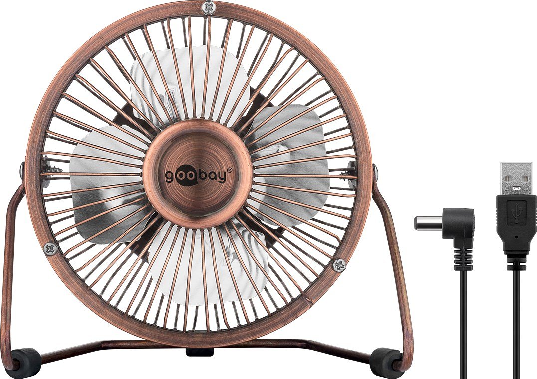 Goobay 4 inch USB fan for the desk - Ø 13 cm