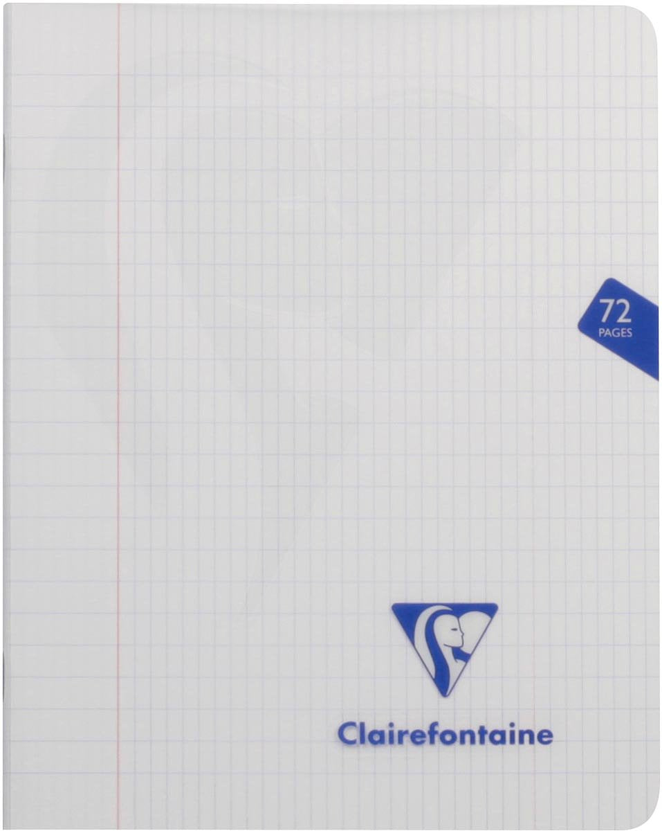 Clairefontaine schrift mimesys voor ft A5, 72 bladzijden, kaft in PP, geruit 4 x 8, geassorteerde kl