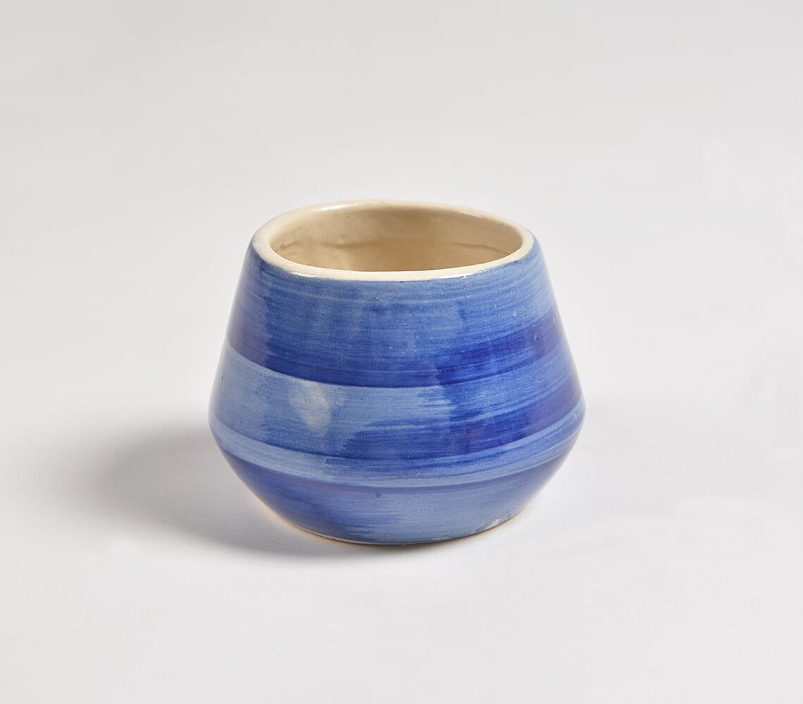 Ink Blue Ceramic Plant Pot (set of 2)