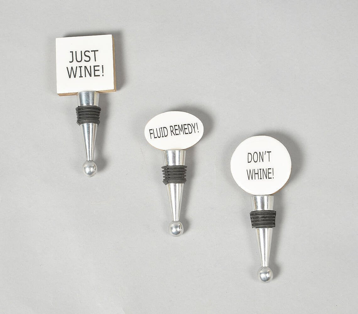 Quirky Enamelled Wine Stoppers (Set of 3)