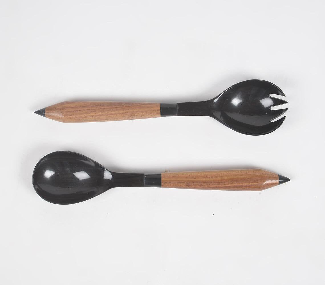 Recycled Natural Horn & Bone Salad Servering Spoons