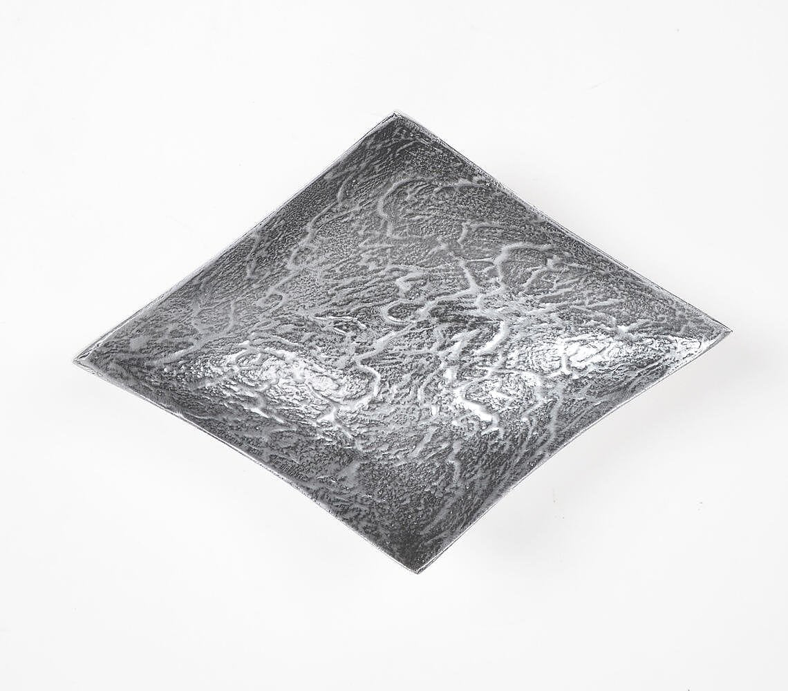 Statement Textured Grey Aluminium Serving Platter