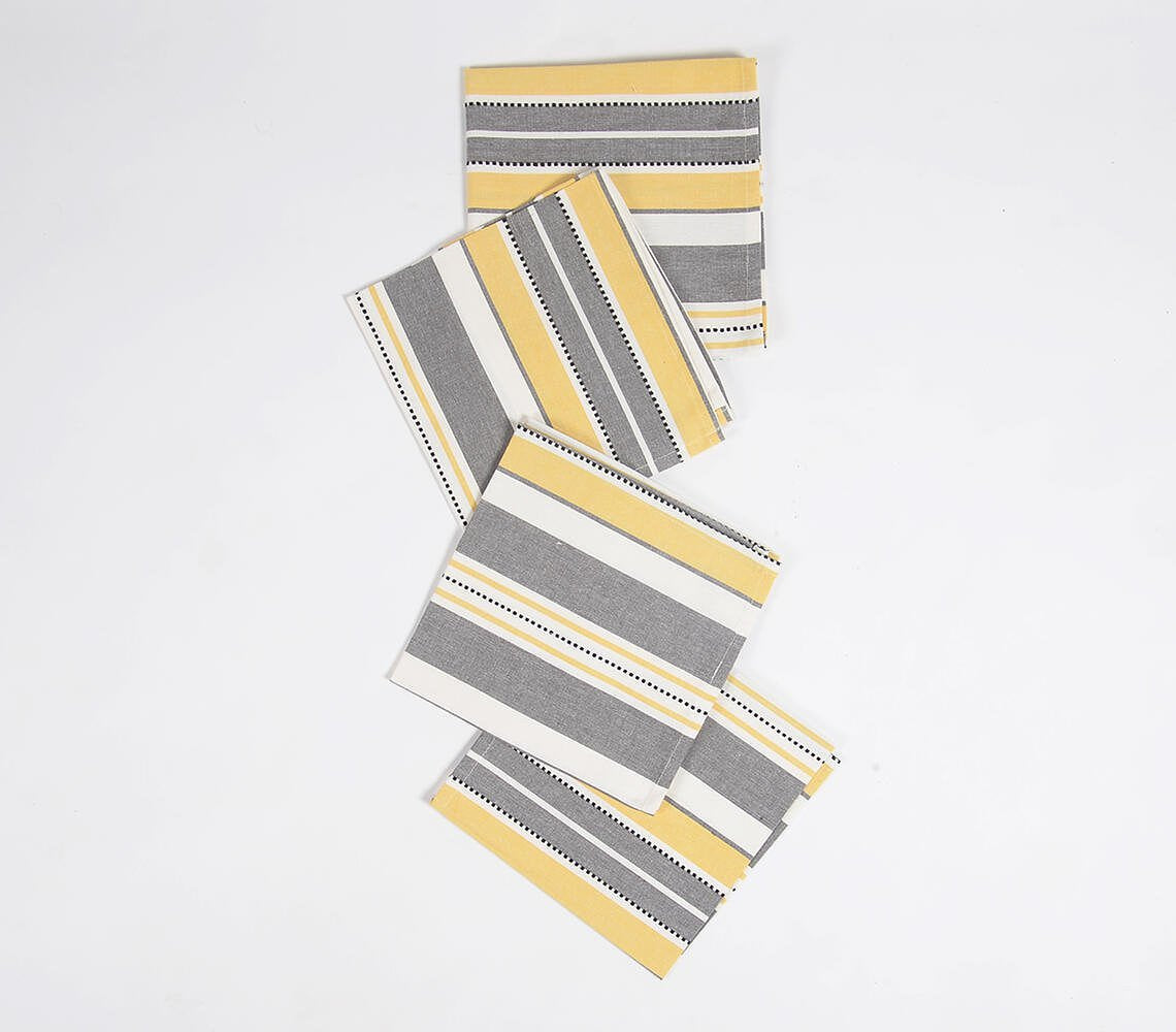 Striped Handloom Kitchen Napkins (set of 4)