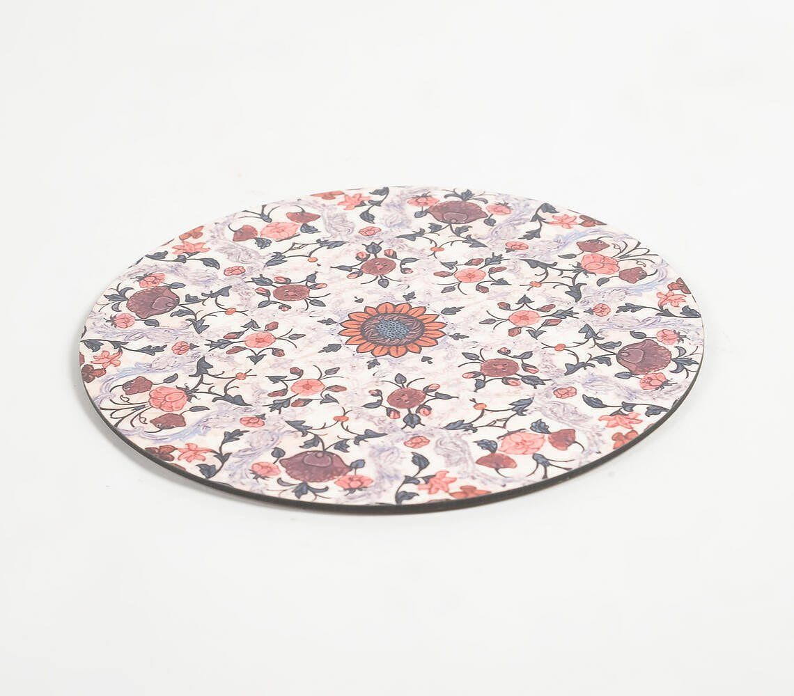 Vintage Floral Laminated MDF & Cork Trivet