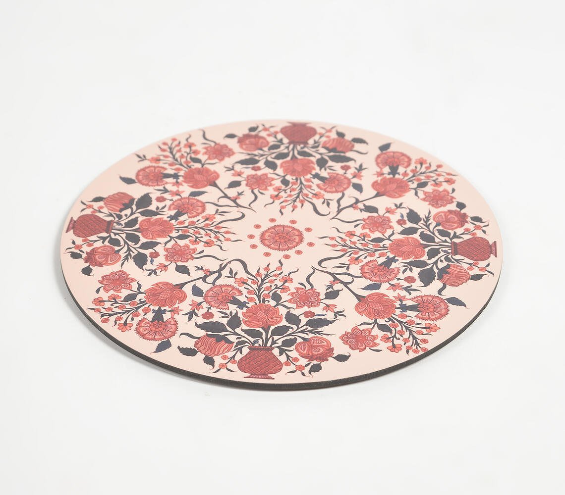 Vintage Botanical Laminated MDF & Cork Trivet