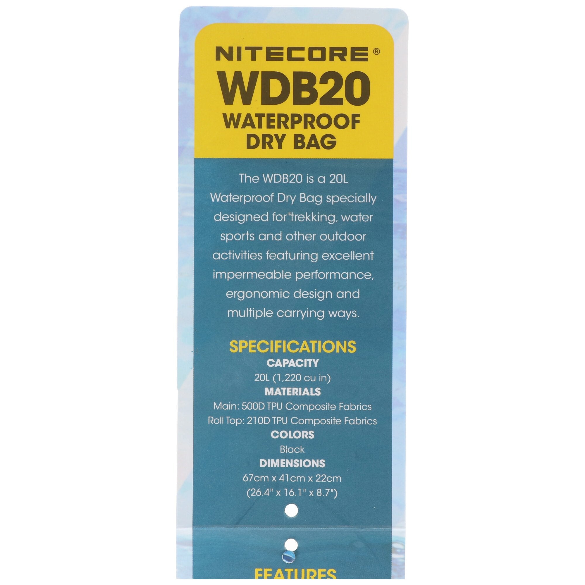 Nitecore WDB20 - waterproof backpack, 20L