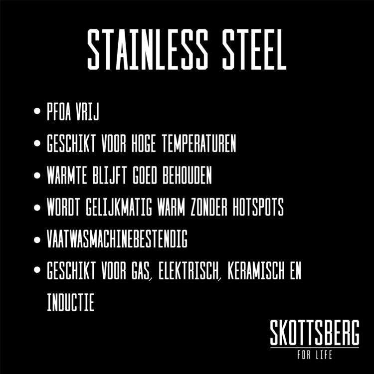 Skottsberg Wok Stainless Steel 28 cm Stainless Steel