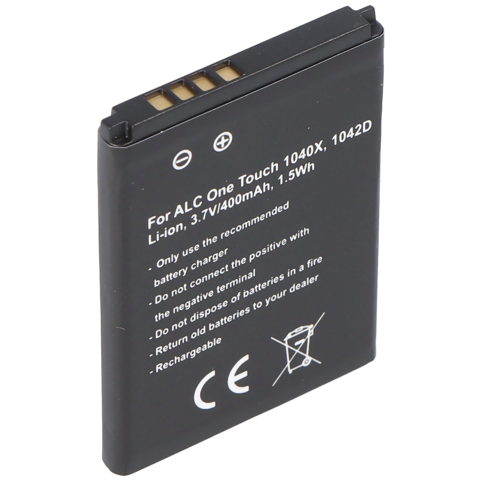 Batterij geschikt voor de Alcatel CAB0400000C1 batterij One Touch 1040X, One Touch 1042D, OT 1040X,