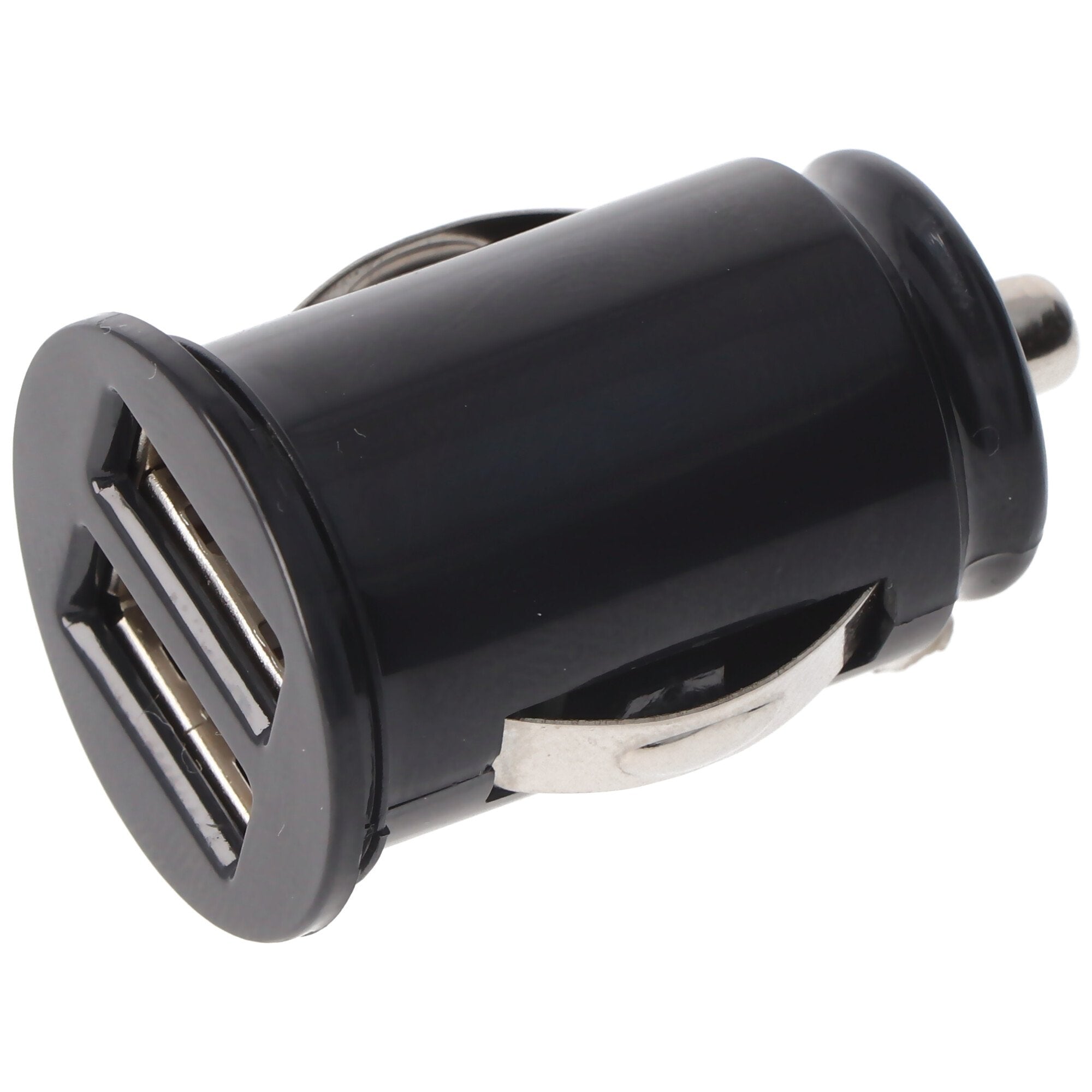 AccuCell car charger adapter USB - Dual USB - 2.1A - black - TINY