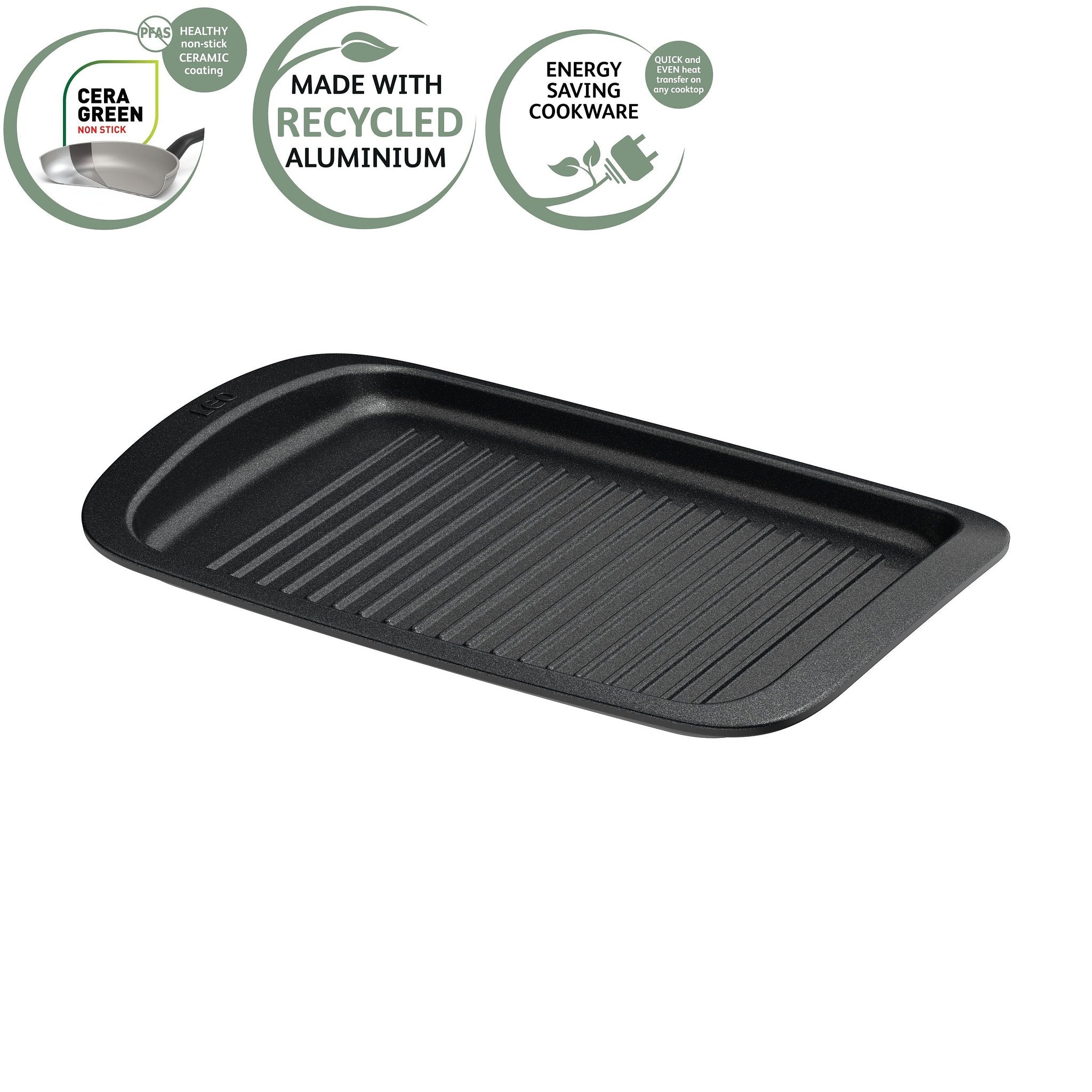 BergHOFF LEO RECYCLED Grillplaat antikleef Graphite 42 x 27,50cm