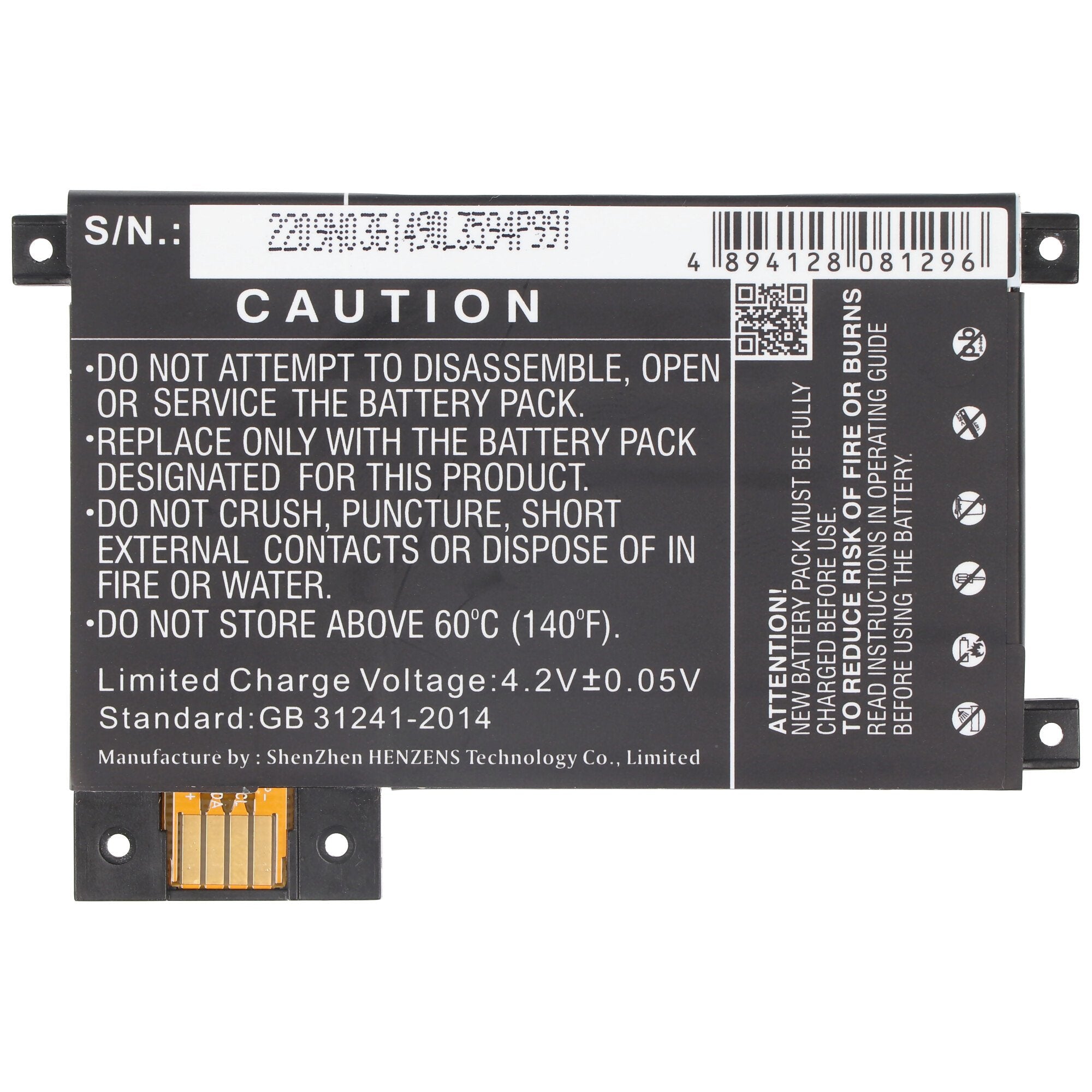 Battery suitable for Amazon Kindle Touch battery D01200, DR-A014 3.7 volt 1400mAh