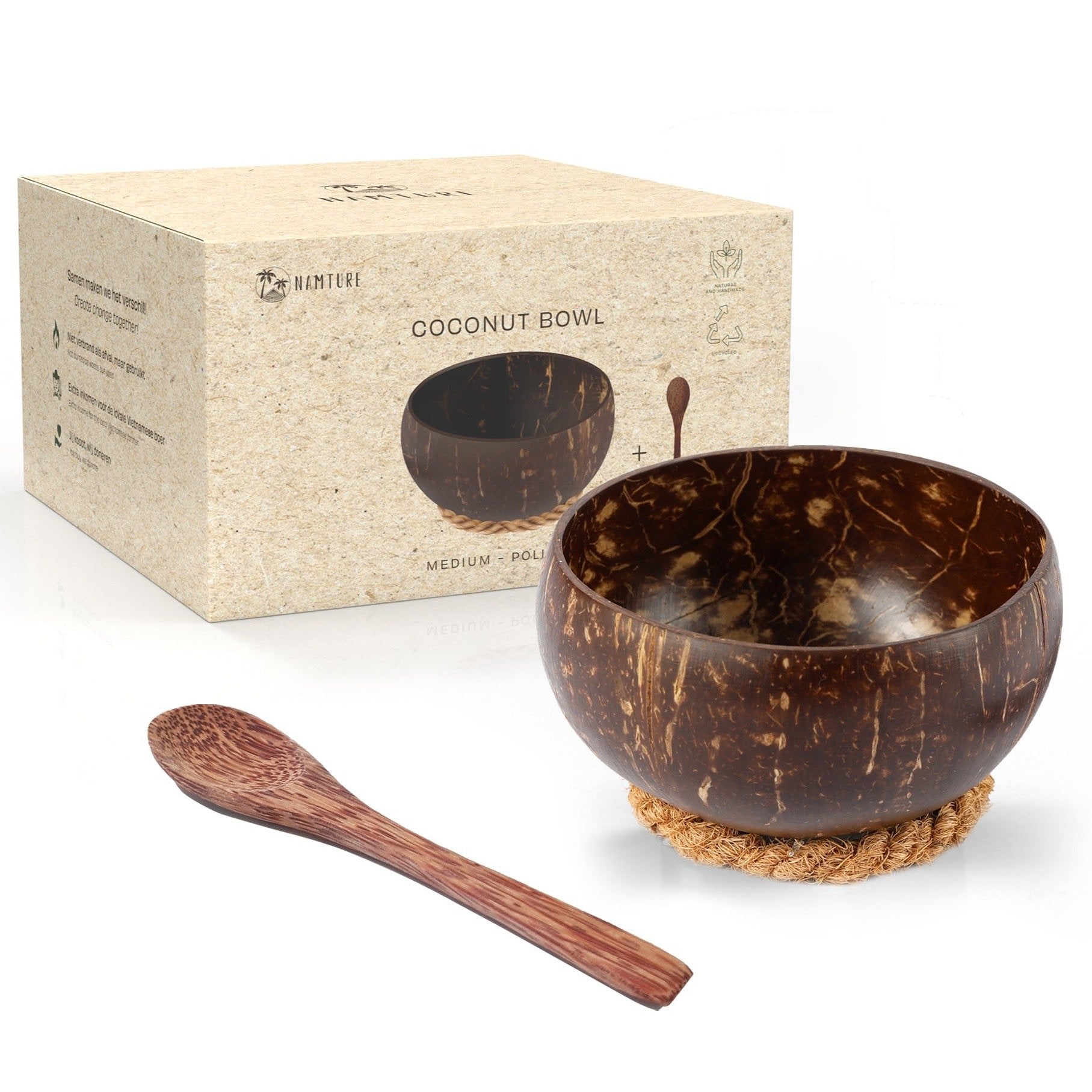 NAMTURE Coconut bowl medium Striped