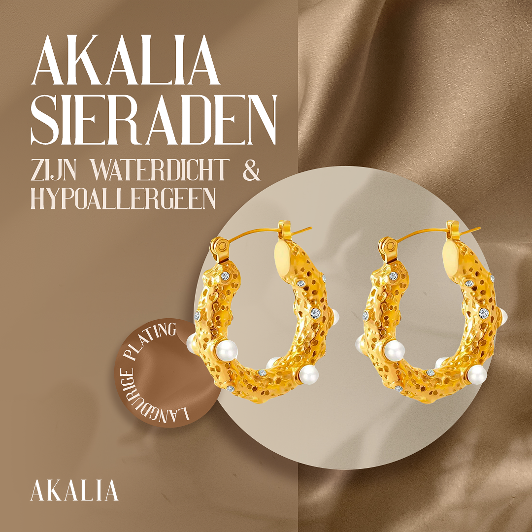 Akalia Road To Sparkles - 18 Carat Gold Plated Earrings with Zirconia - Gold Earrings for Ladies