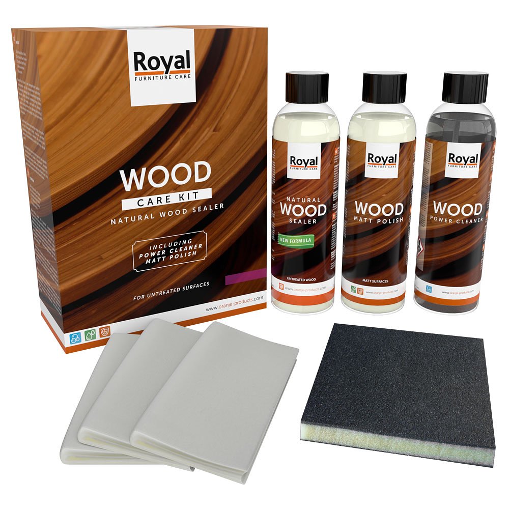 Oranje Furniture Care Wood Care Kit Natural Wood Sealer 2x 250 ml