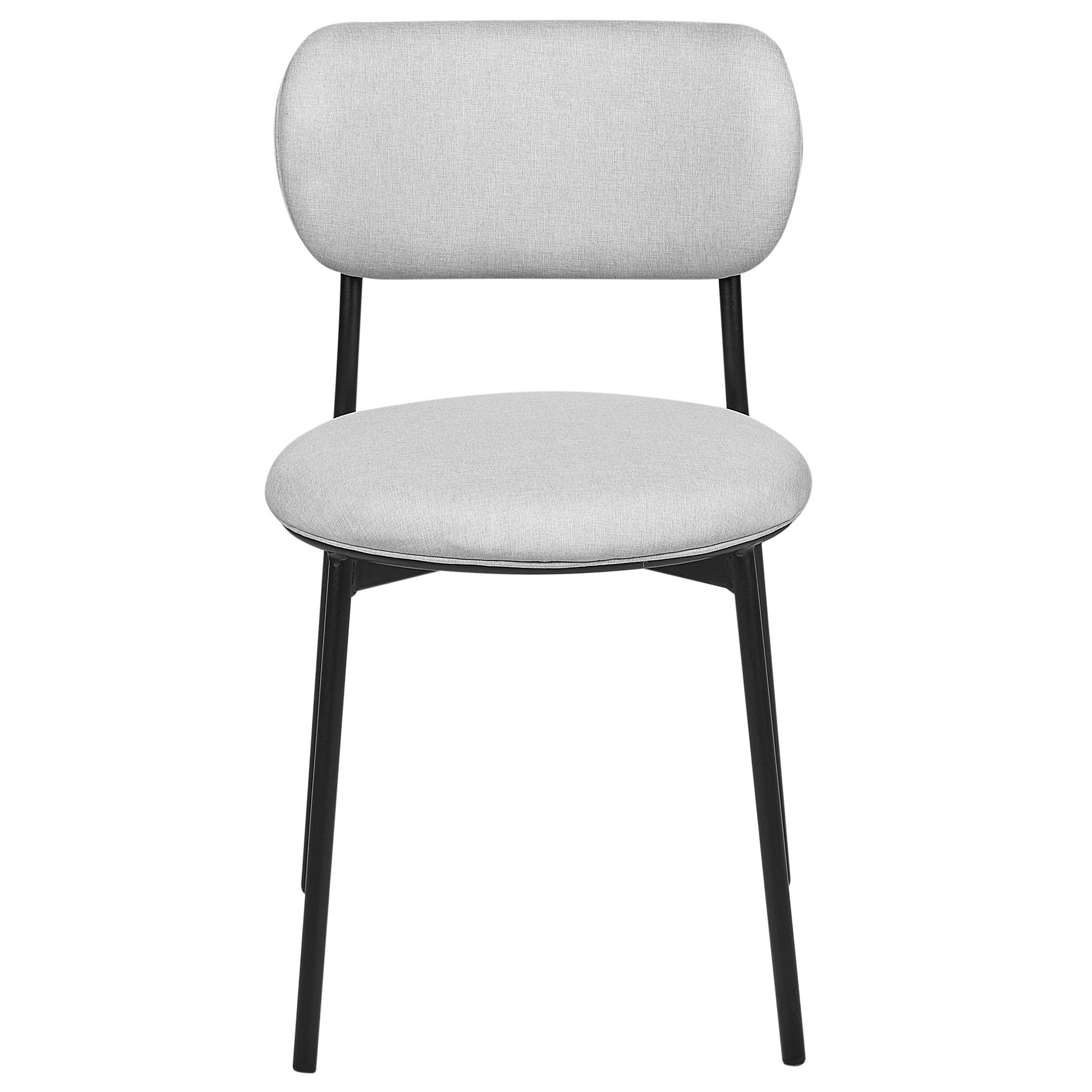 Beliani CASEY - Eetkamerstoelen set van 2 - Grijs - Polyester