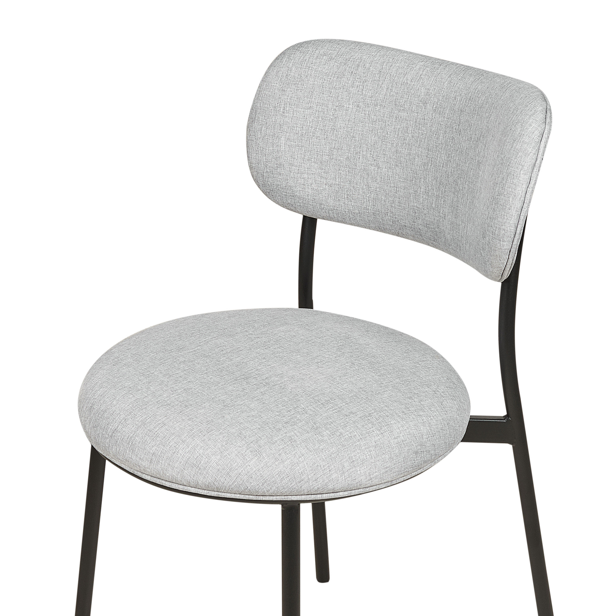 Beliani CASEY - Eetkamerstoelen set van 2 - Grijs - Polyester