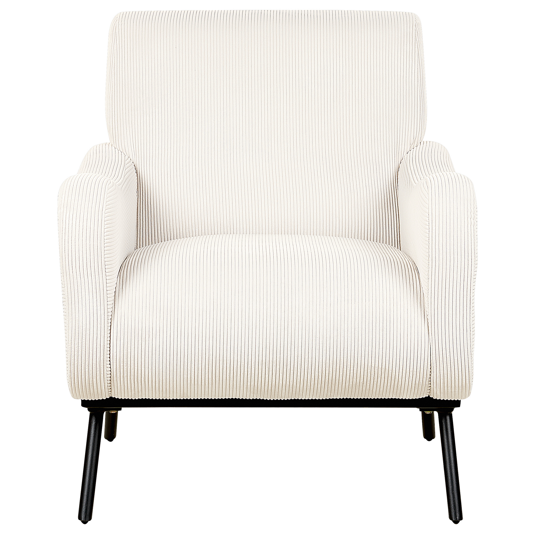 Beliani ALMIND - Fauteuil - Crème - Corduroy