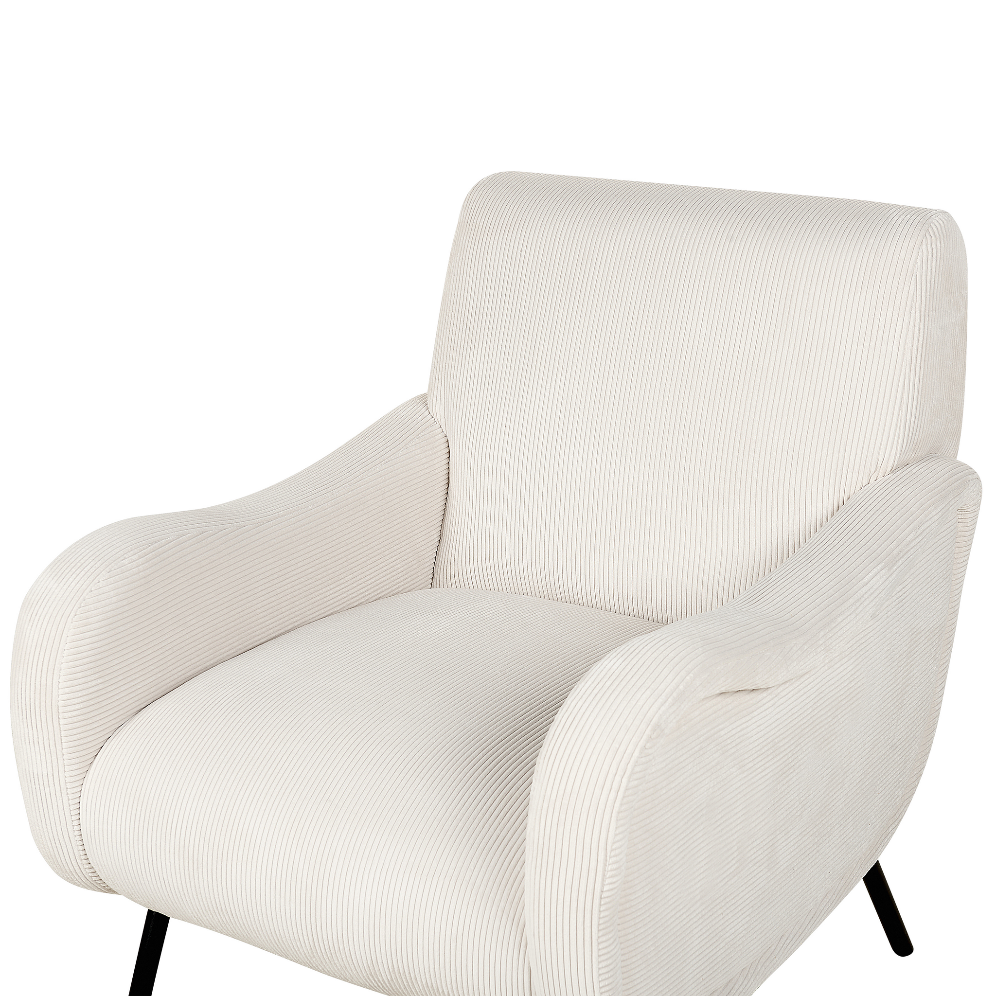 Beliani ALMIND - Fauteuil - Crème - Corduroy