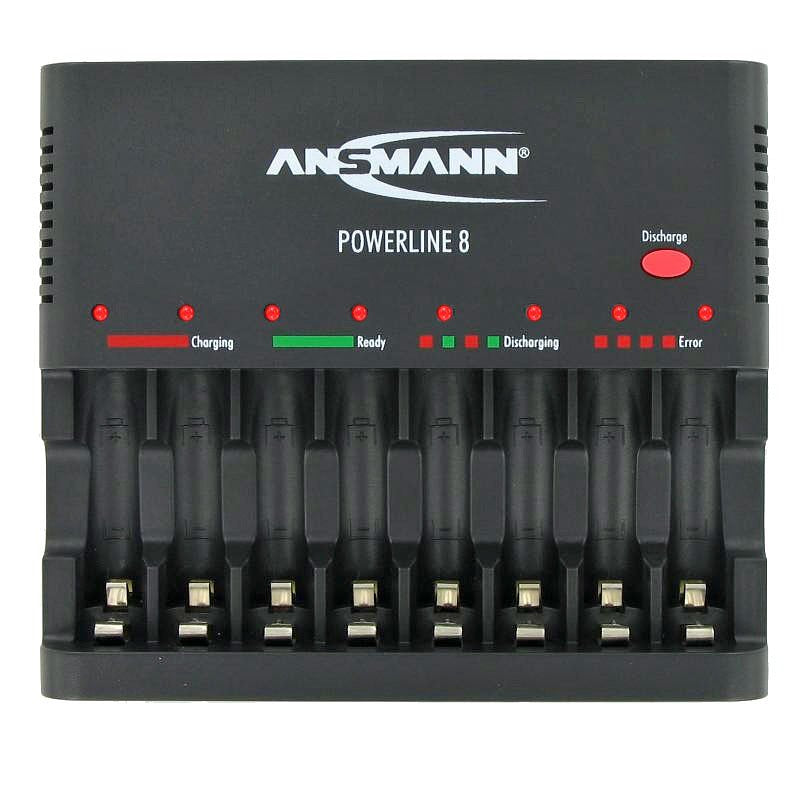 Ansmann Powerline 8 for 1-8 AA / AAA batteries and USB charging socket 1001-0006