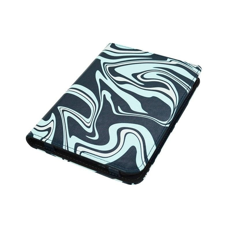 Hoesje Geschikt voor Kobo Clara 2E Luxe Sleepcover -  - Abstract Petroleum kleuren