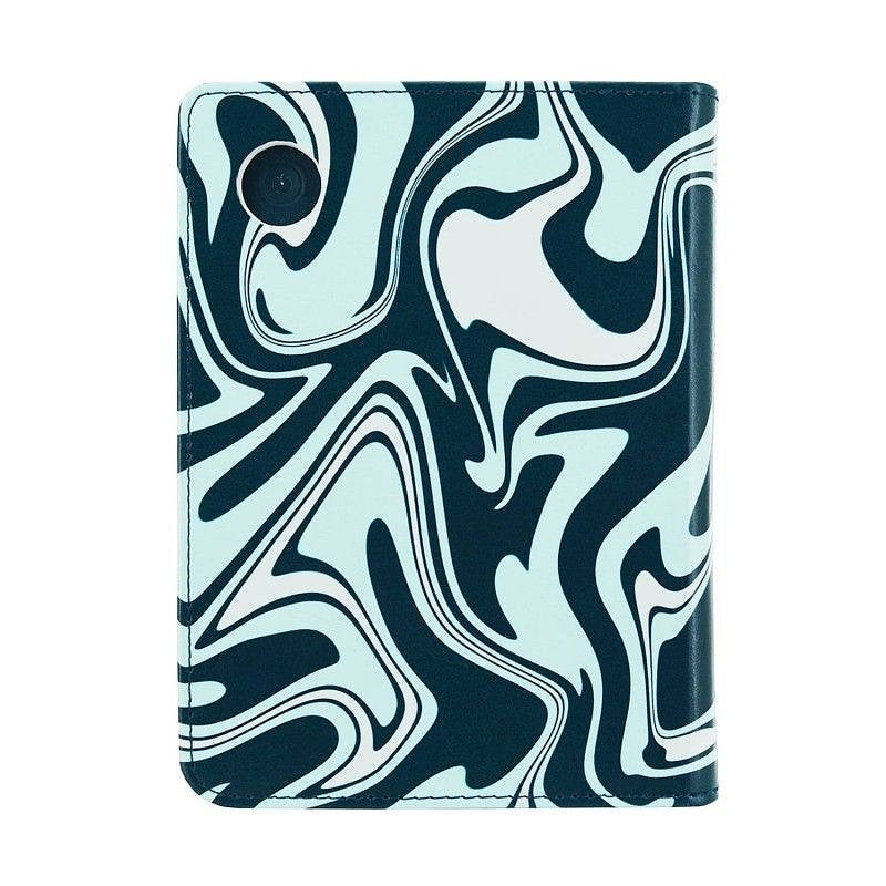 Hoesje Geschikt voor Kobo Clara 2E Luxe Sleepcover -  - Abstract Petroleum kleuren