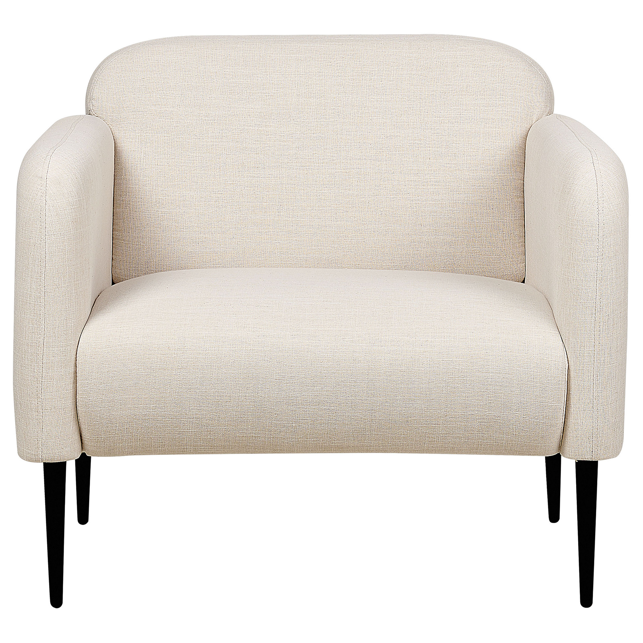 Beliani STOUBY - Fauteuil - Lichtbeige - Linnen