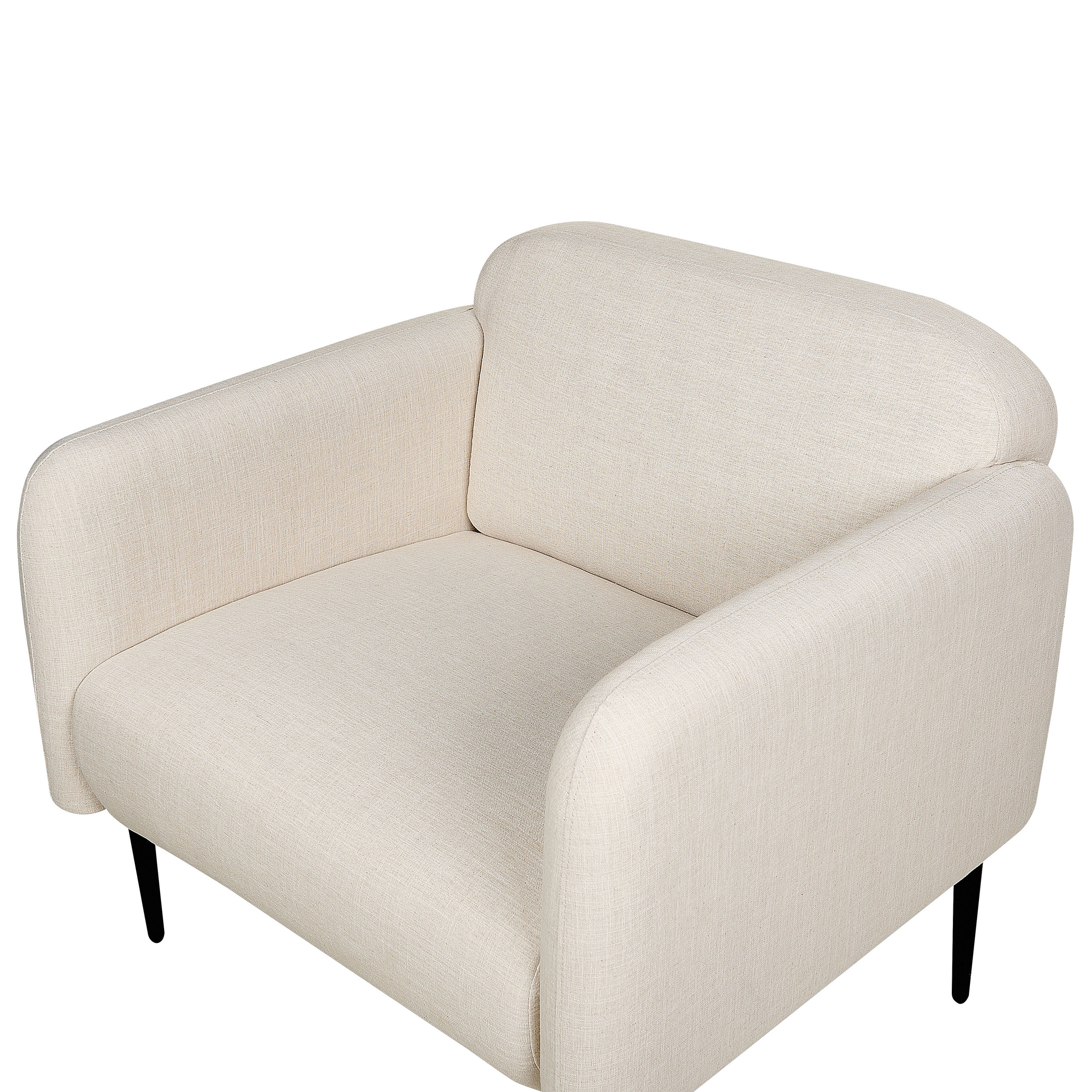 Beliani STOUBY - Fauteuil - Lichtbeige - Linnen