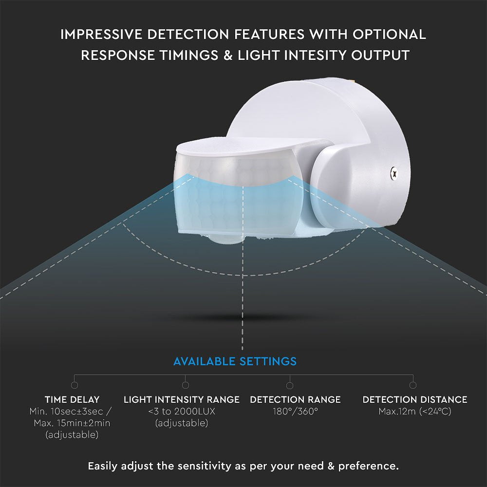 V-TAC VT-8093 Motion sensors - White - IP65