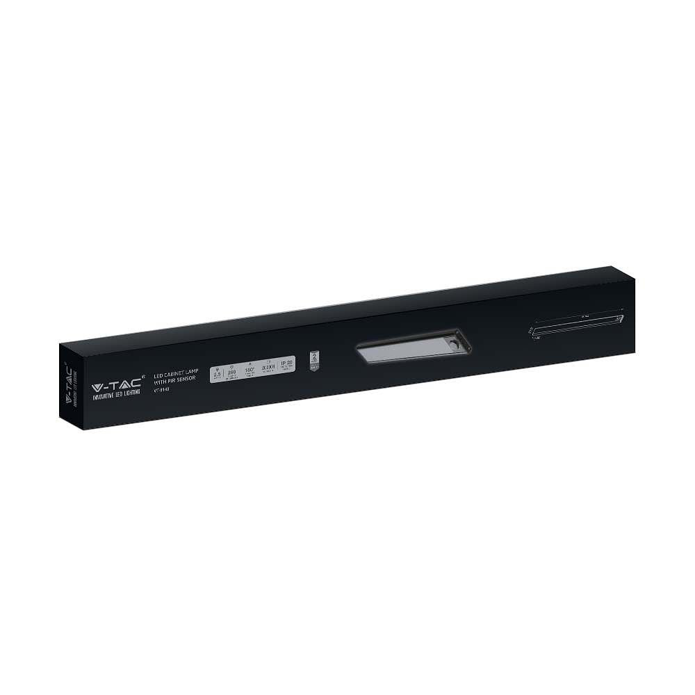 V-TAC VT-8143-B LED Cabinet Wall Lights - Black - IP20 - 2.5W - 260 Lumens - 4000K