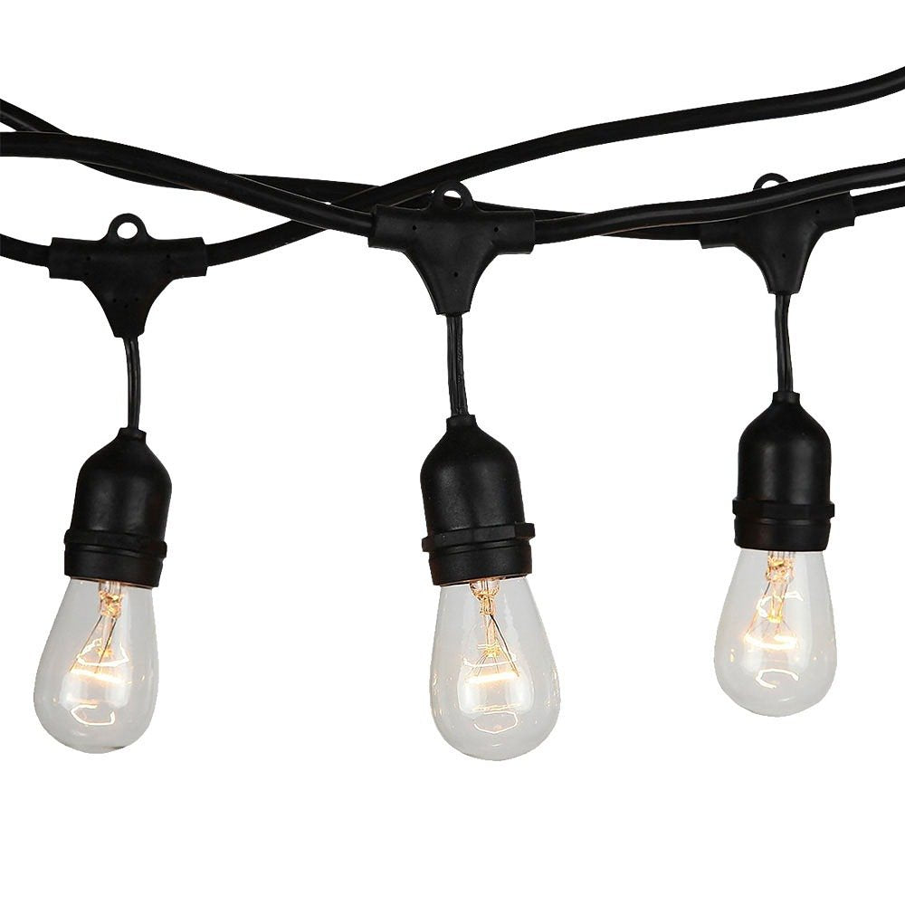 V-TAC VT-713 E27 LED Bulbs String Lights - WP - Socket - Black - IP54