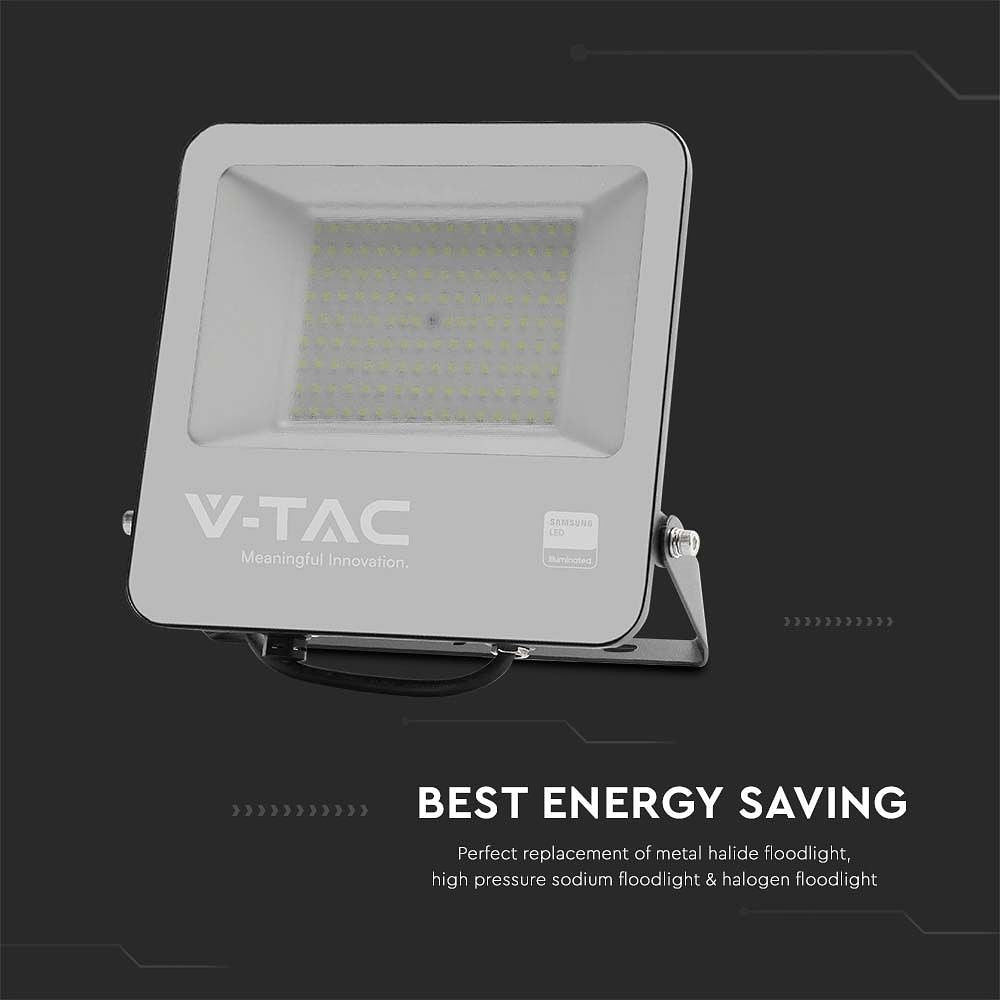 V-TAC VT-44101-B  Zwarte LED Schijnwerpers - Samsung - IP65 - 100W - 11480 Lumen - 4000K - 5 Jaar