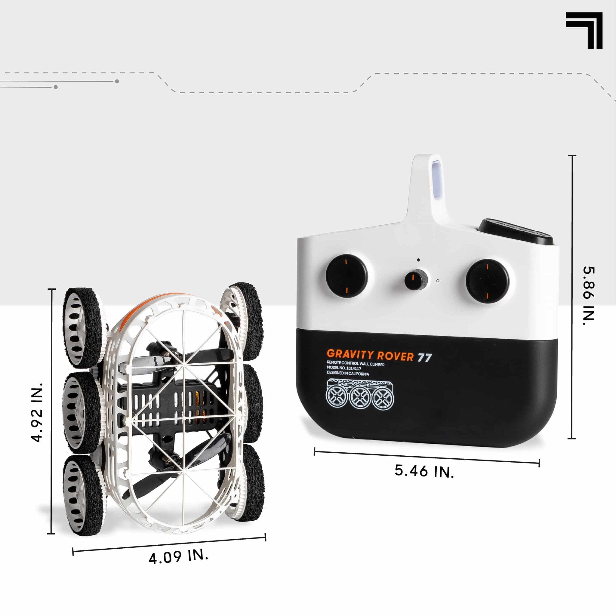 Sharper Image  RC Gravity Rover - Rijdt over de grond, muren en plafonds