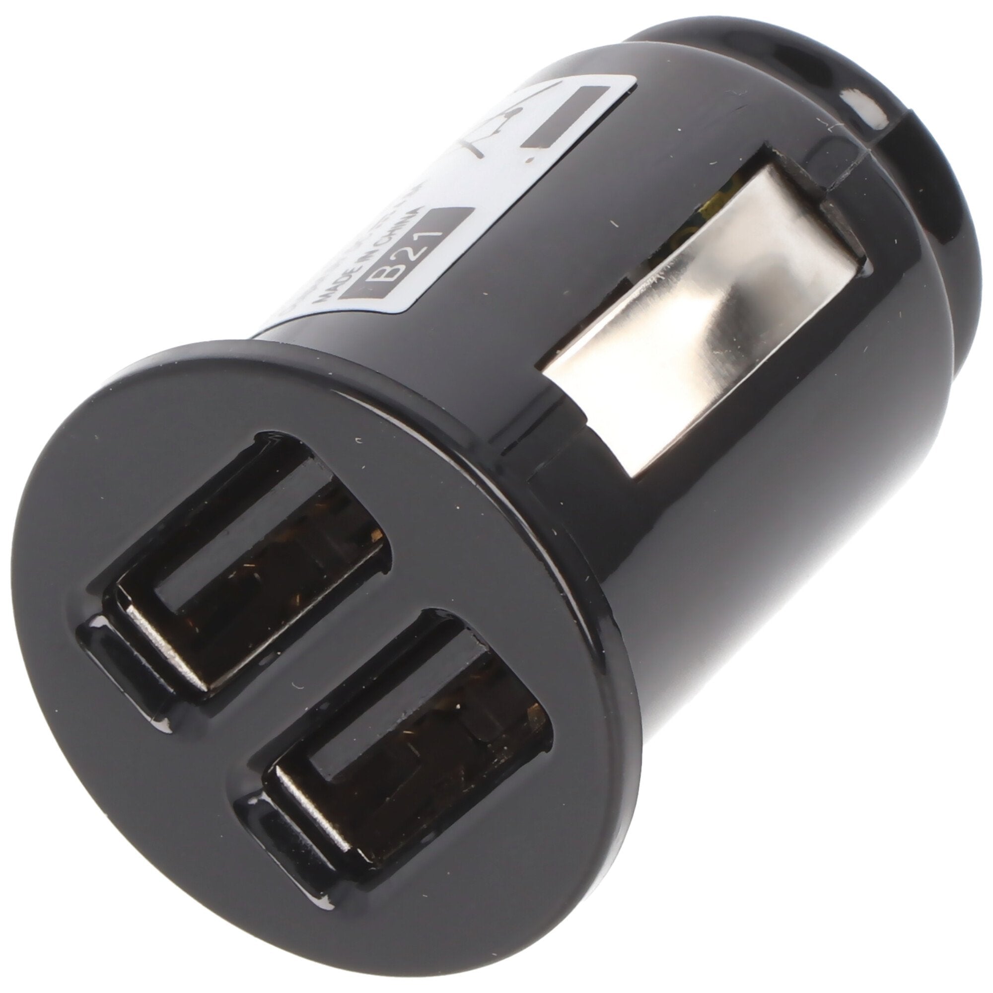 AccuCell car charger adapter USB - Dual USB - 4.8A with Auto-ID - black - TINY