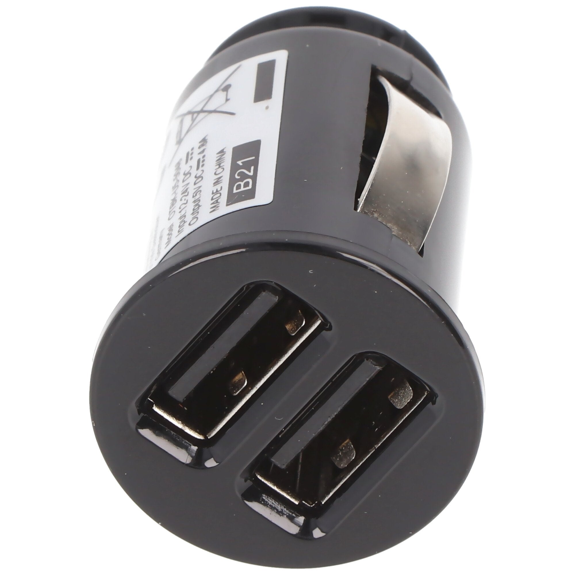 AccuCell autolader adapter USB - Dual USB - 4.8A met Auto-ID - zwart - TINY
