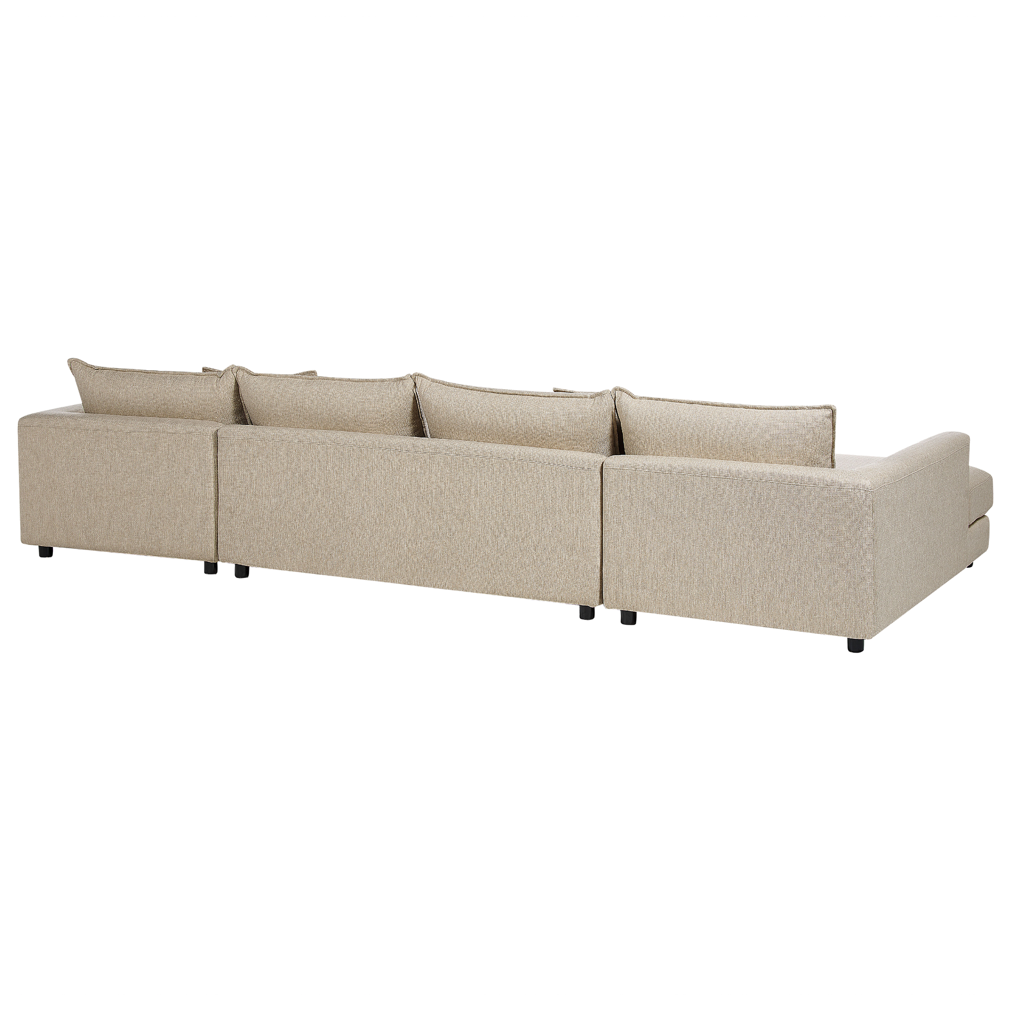 Beliani LILVIKEN - Bank U-vormig - Beige - 5 persoons - Polyester