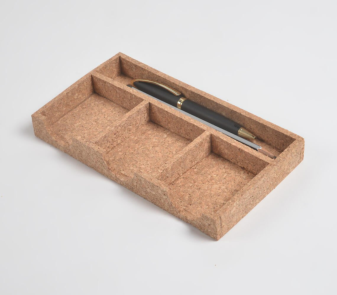 Classic Cork Office Stationery Organizer