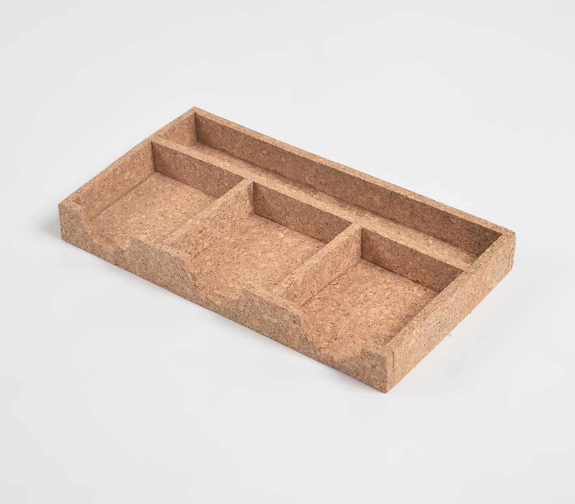 Classic Cork Office Stationery Organizer